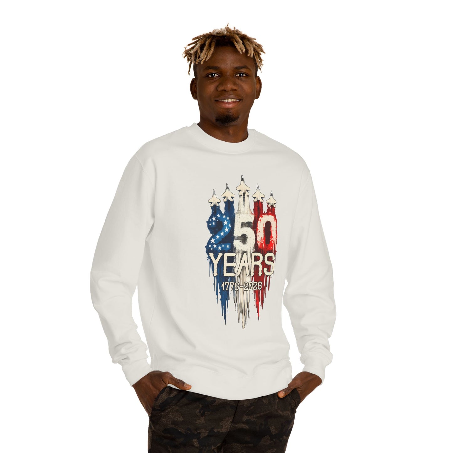 50 Years Anniversary Sweatshirt — Patriotic USA Flag Design (1971–2021)