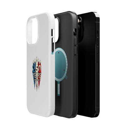 50 Years Patriotic iPhone Case — American Flag Anniversary Magnetic Impact-Resistant Case