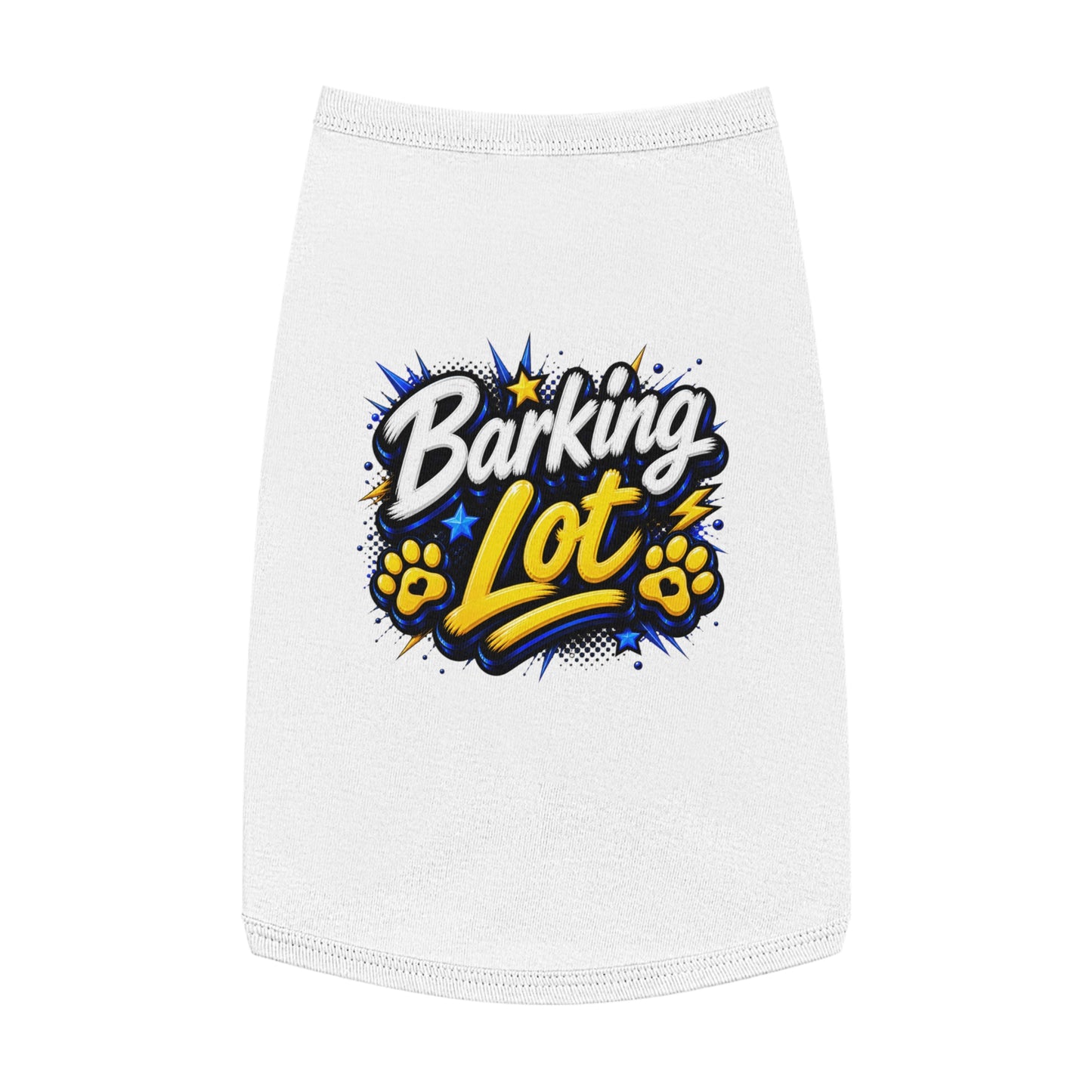 Barking Lot Pet Tank Top – Funny Paw Print Dog Shirt