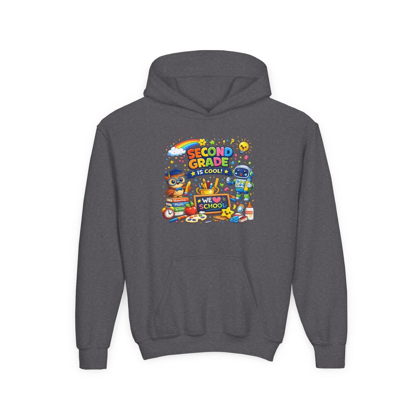 Second Grade Hoodie — 'Second Grade Is Cool' Kids Back-to-School Sweatshirt