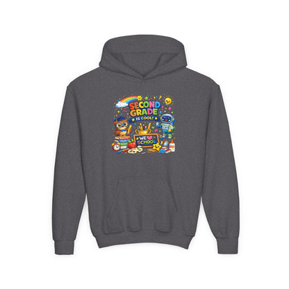 Second Grade Hoodie — 'Second Grade Is Cool' Kids Back-to-School Sweatshirt