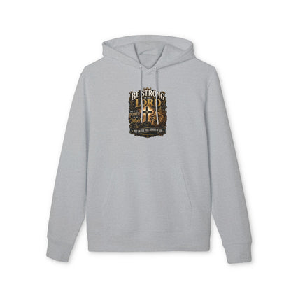 Be Strong in the Lord Hoodie — Christian Cross Faith Sweatshirt