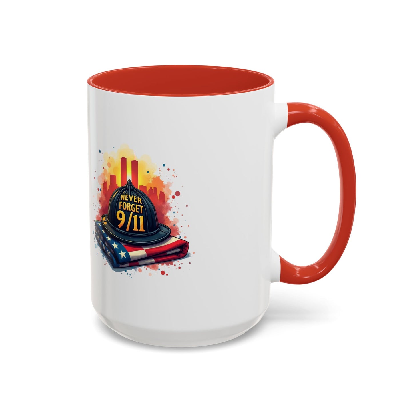 Never Forget 9/11 Memorial Accent Coffee Mug