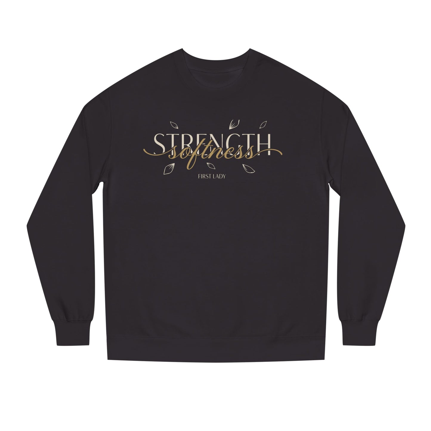 Strength & Softness Sweatshirt — Inspirational Christian Crewneck (Psalm 46:1)