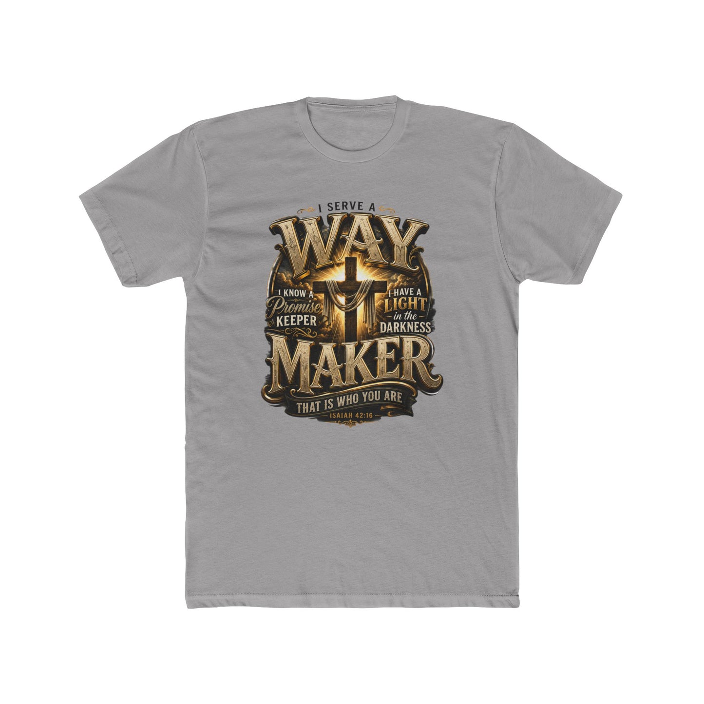 Waymaker T-Shirt — Christian Faith Graphic Tee with Cross and Inspirational Verse