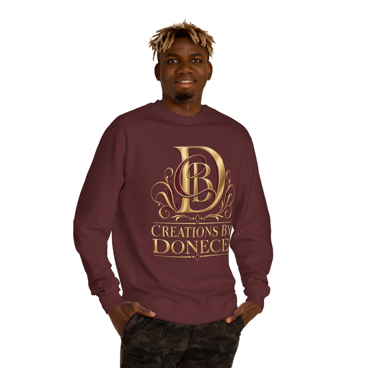Crewneck Sweatshirt — Creations By Donece Gold Monogram Logo