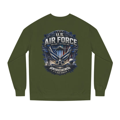 Air Force Crewneck Sweatshirt - U.S. Military Emblem Graphic
