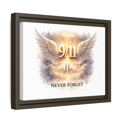 9/11 Memorial Matte Canvas Print — "Never Forget" Framed Wall Art