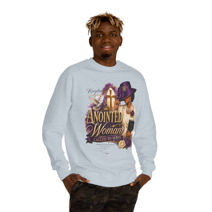 Anointed Woman Crewneck Sweatshirt — Called to Serve Gospel Graphic
