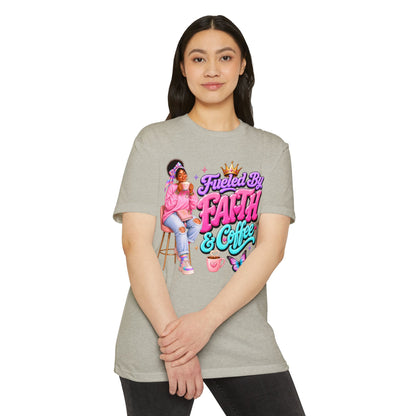Fueled by Faith & Coffee T-Shirt — Christian Inspirational Graphic Tee