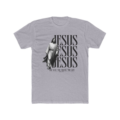 Jesus Repeat Graphic T-Shirt — "Jesus, Jesus, Jesus" Faith Tee