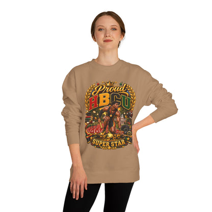 HBCU Proud Crewneck Sweatshirt — "Proud HBCU Super Star" Graphic