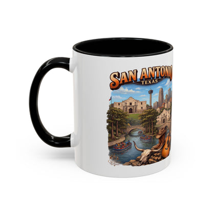 San Antonio Souvenir Coffee Mug – Texas Riverwalk Scenic Accent Mug (11/15oz)