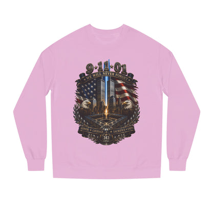9/11 Memorial Sweatshirt — "We Will Never Forget" Tribute Crewneck