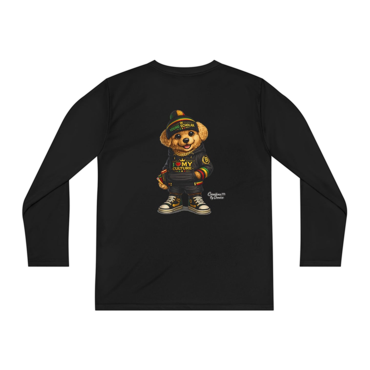 Youth Long Sleeve Tee — Streetwear Teddy Bear Graphic