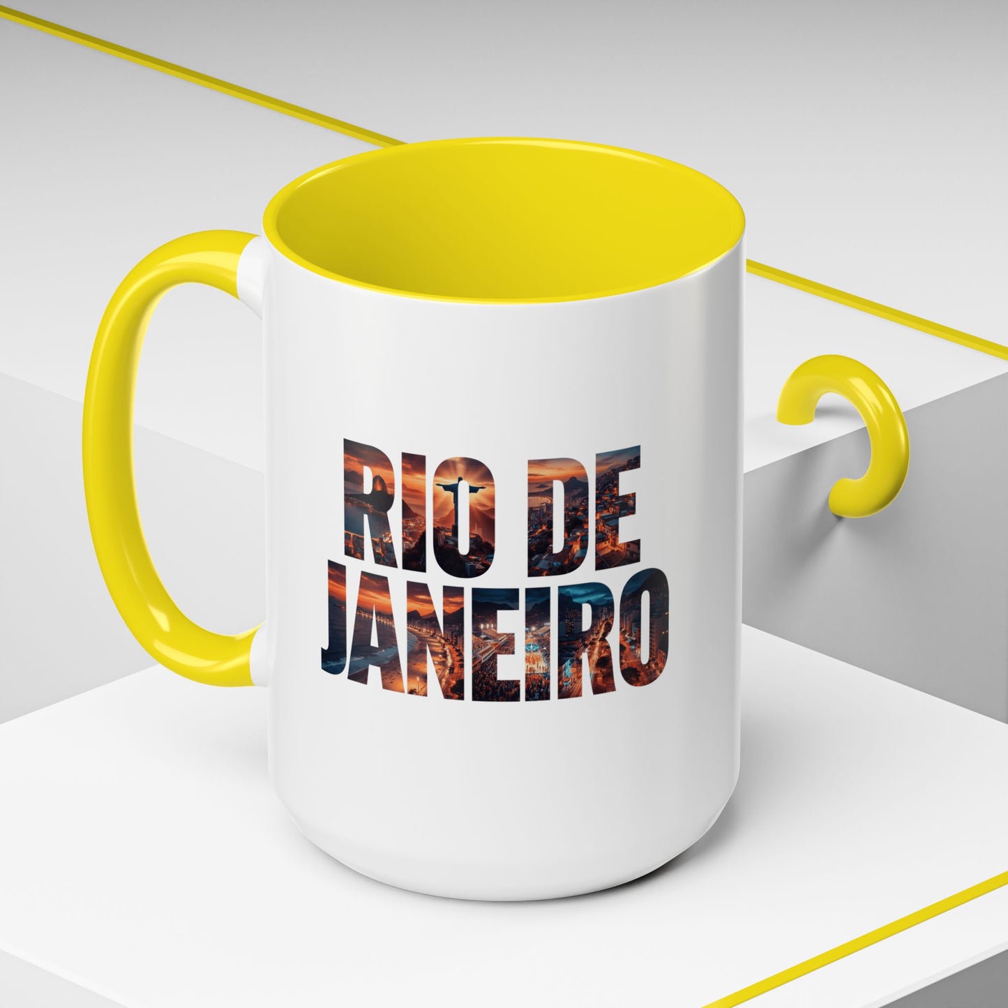 Rio de Janeiro Accent Coffee Mug — Scenic Typography Coffee Mug (11/15oz)