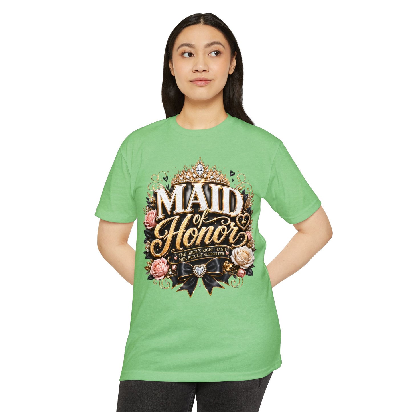 Maid of Honor T-Shirt — Floral Bridal Party Tee