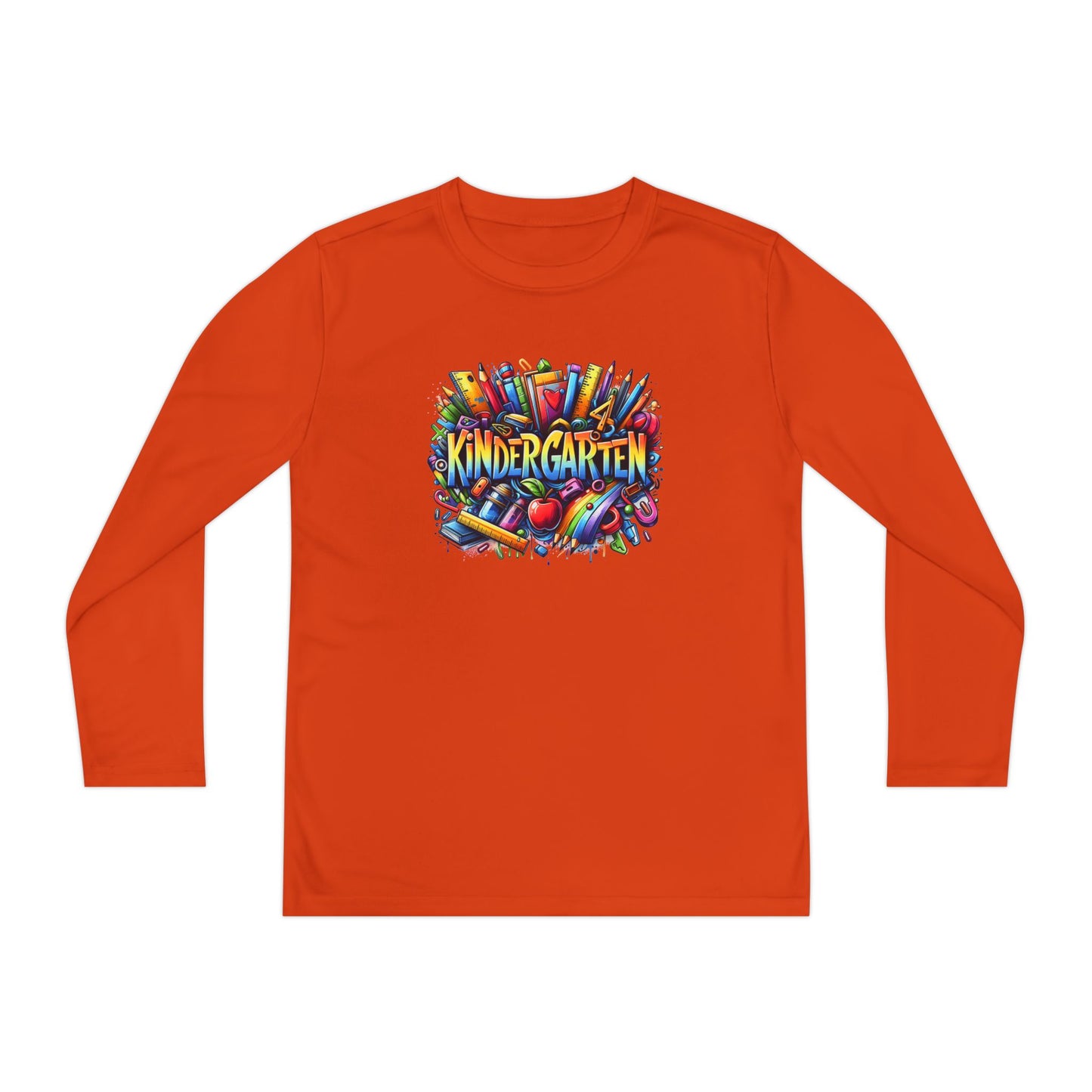Kindergarten Crayons Youth Long Sleeve Tee