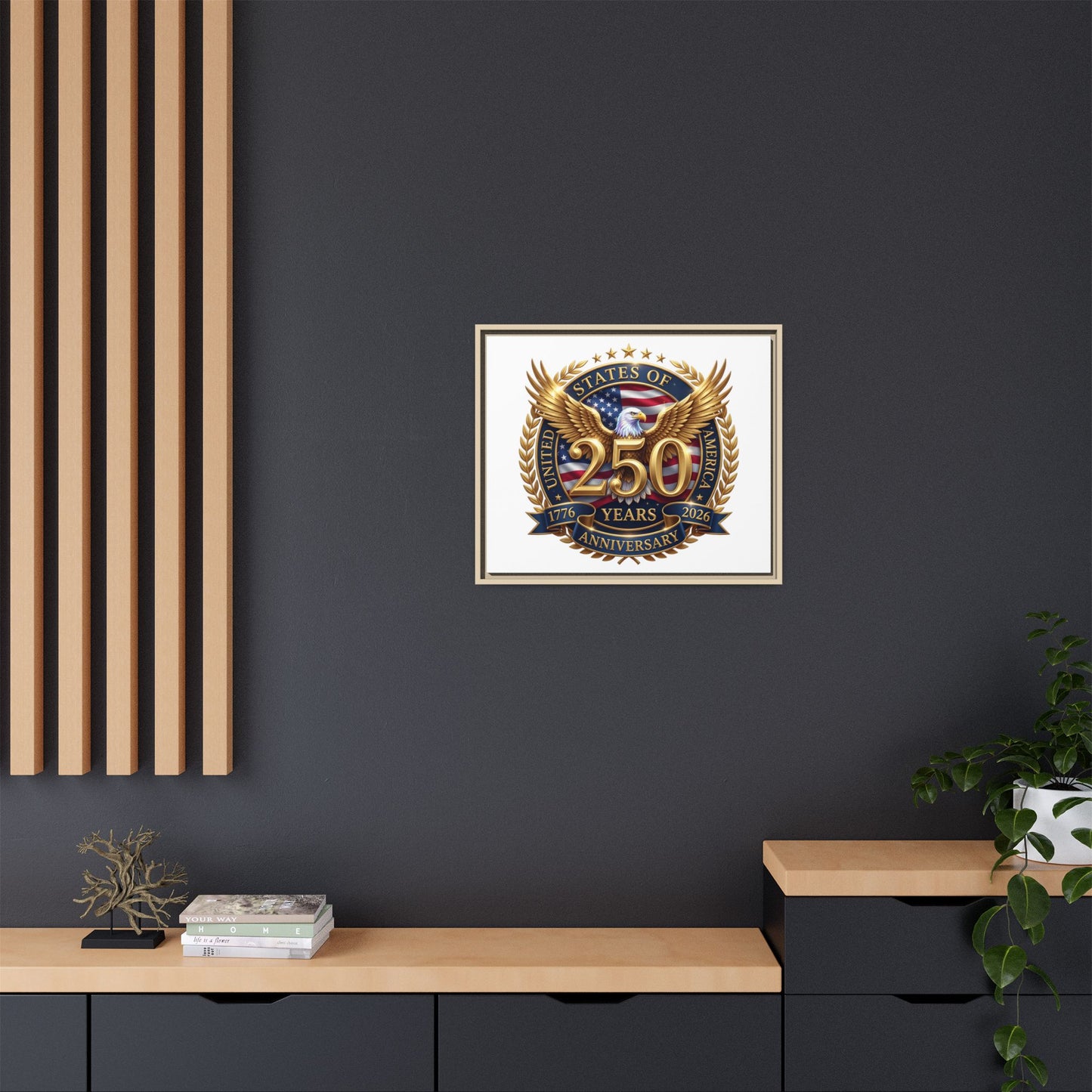 250th United States Anniversary Framed Canvas Print