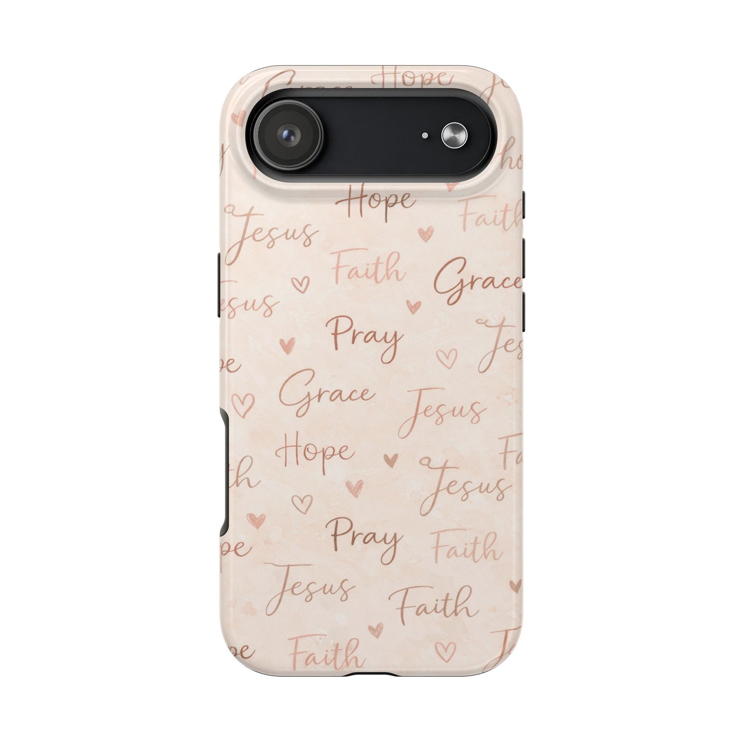 Pray Grace Hope Phone Case | Christian Floral iPhone Case
