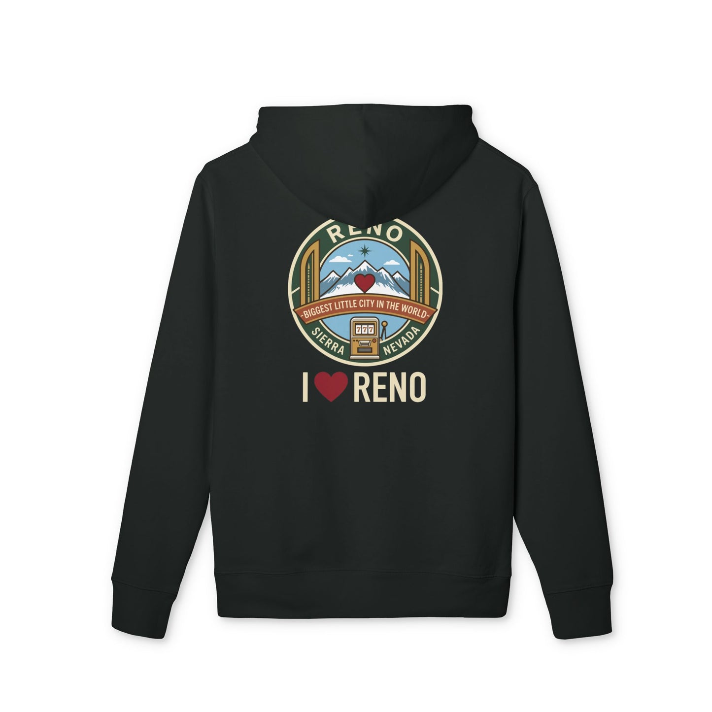 Reno Vintage Patch Hoodie — I  Reno Travel Sweatshirt