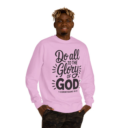 Do All to the Glory of God Sweatshirt — 1 Corinthians 10:31 Christian Crewneck
