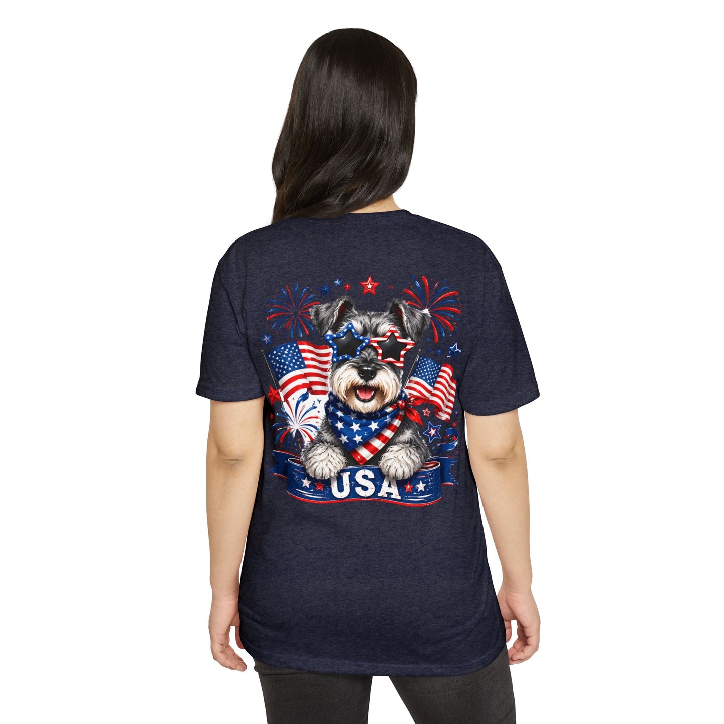 Patriotic Schnauzer USA T-Shirt