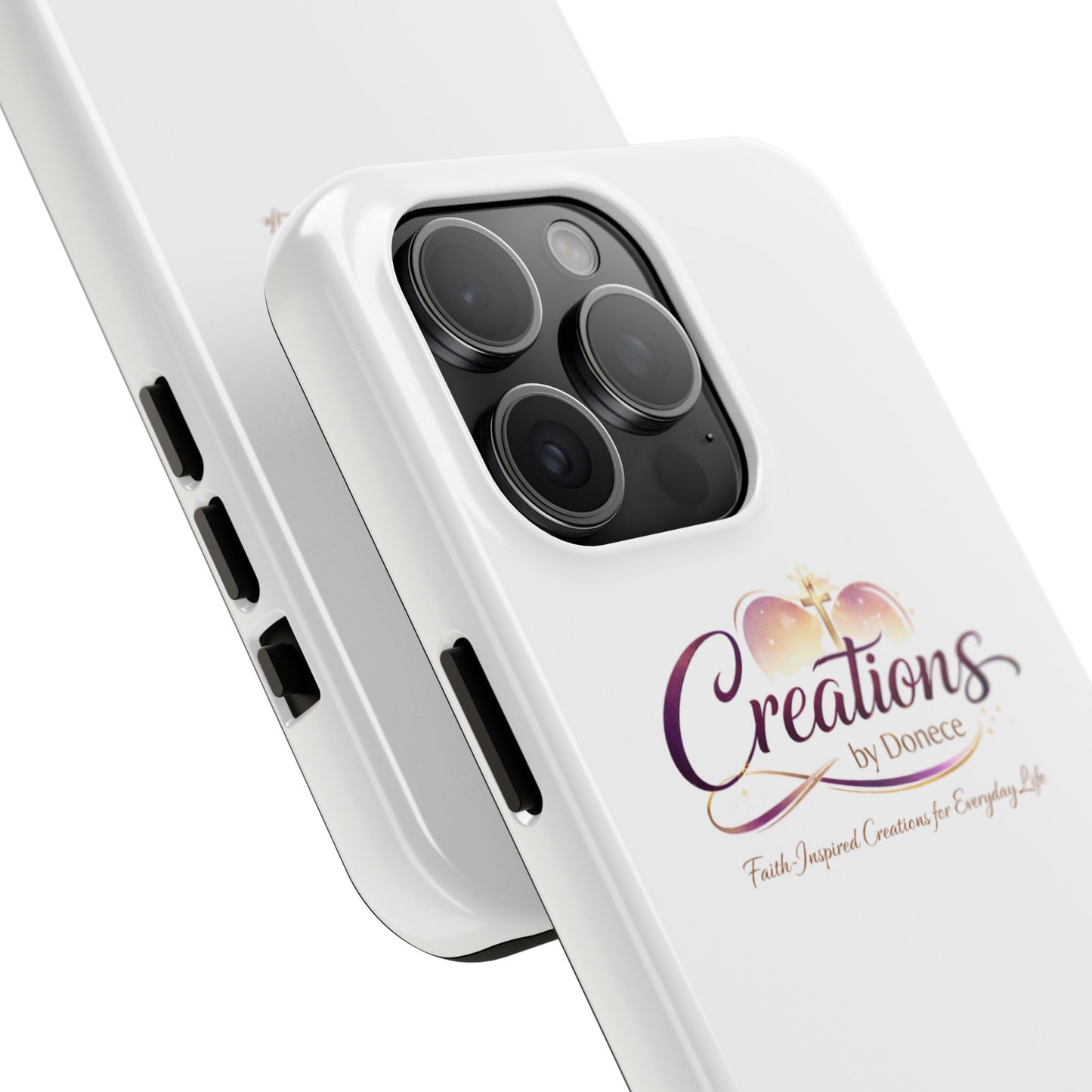 Creations by Donece Soft-Touch Tough Phone Case — Faith-Inspired Logo Protective Cover
