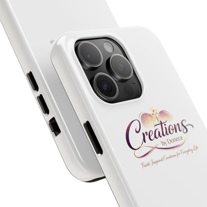 Creations by Donece Soft-Touch Tough Phone Case — Faith-Inspired Logo Protective Cover