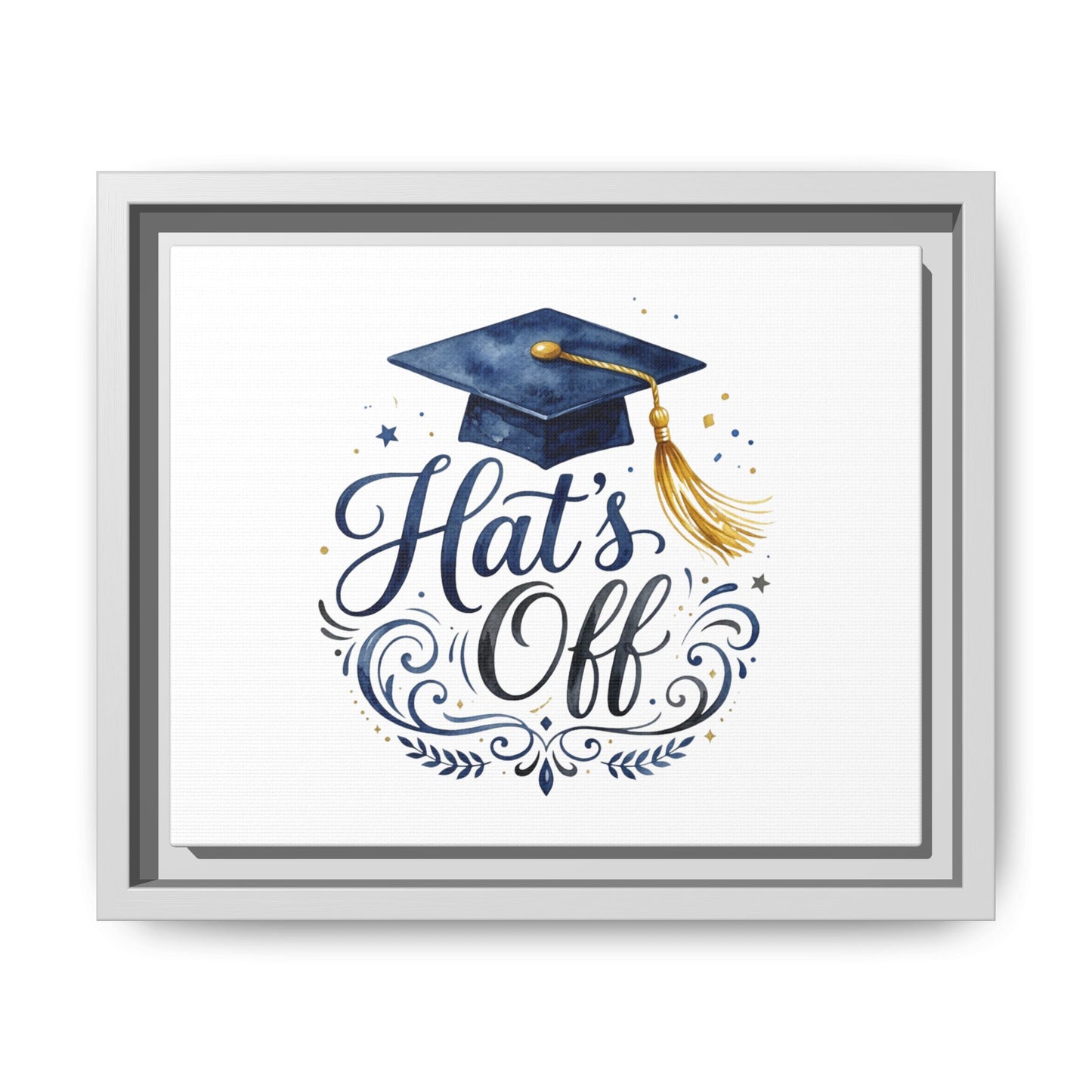 Graduation Canvas Print - "Hat's Off" Framed Matte Art