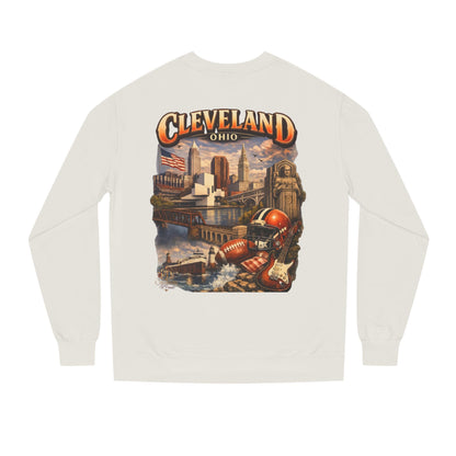 Cleveland Retro Cityscape Sweatshirt — Ohio Pride Football & Rock Design