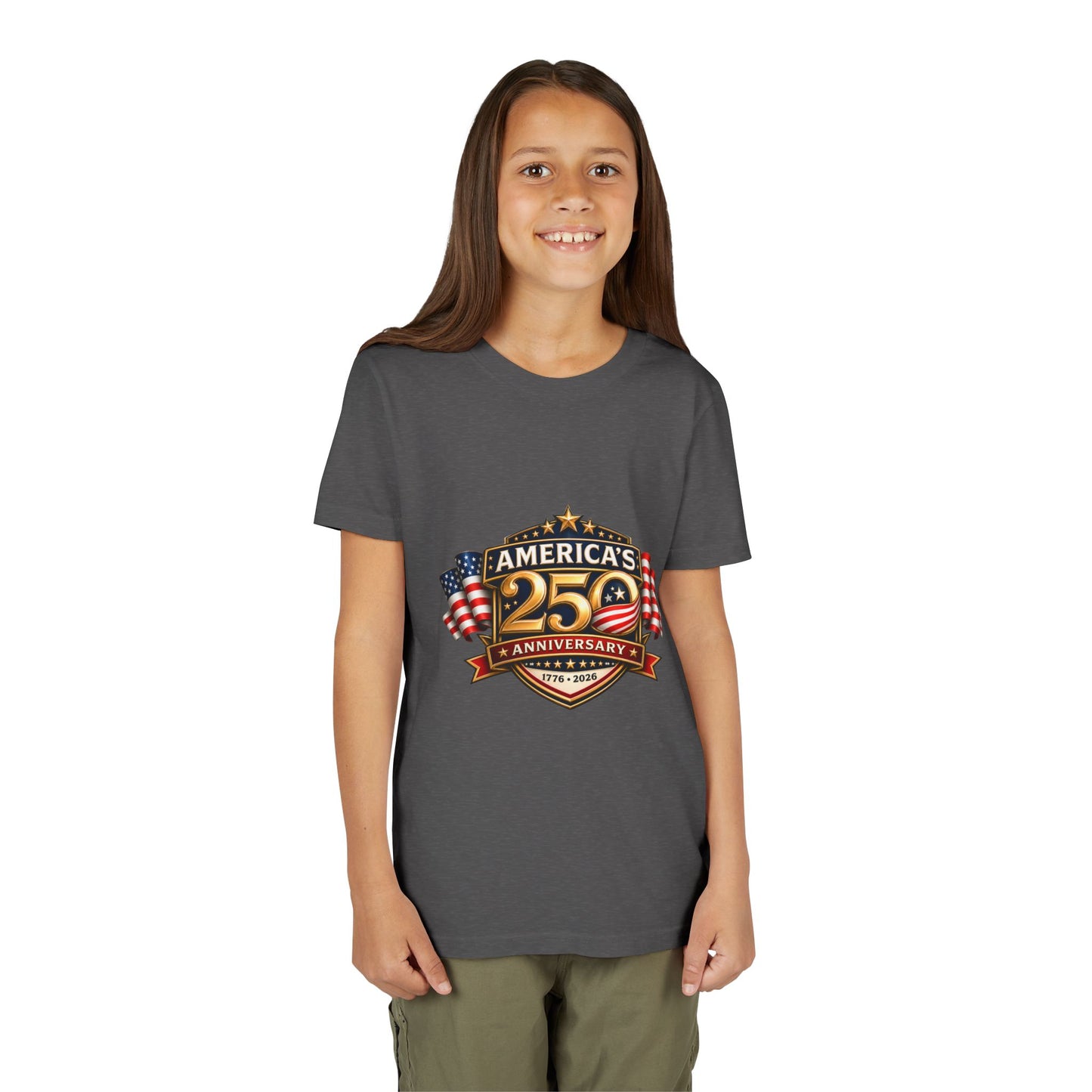 America's 250th Anniversary Youth Tee - Patriotic 1776–2026 Celebration Shirt