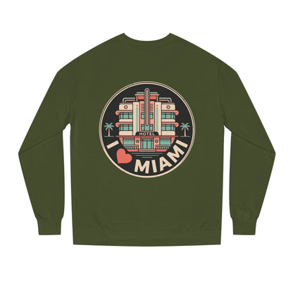 Miami Art Deco Sweatshirt — I Love Miami Vintage Hotel Crewneck