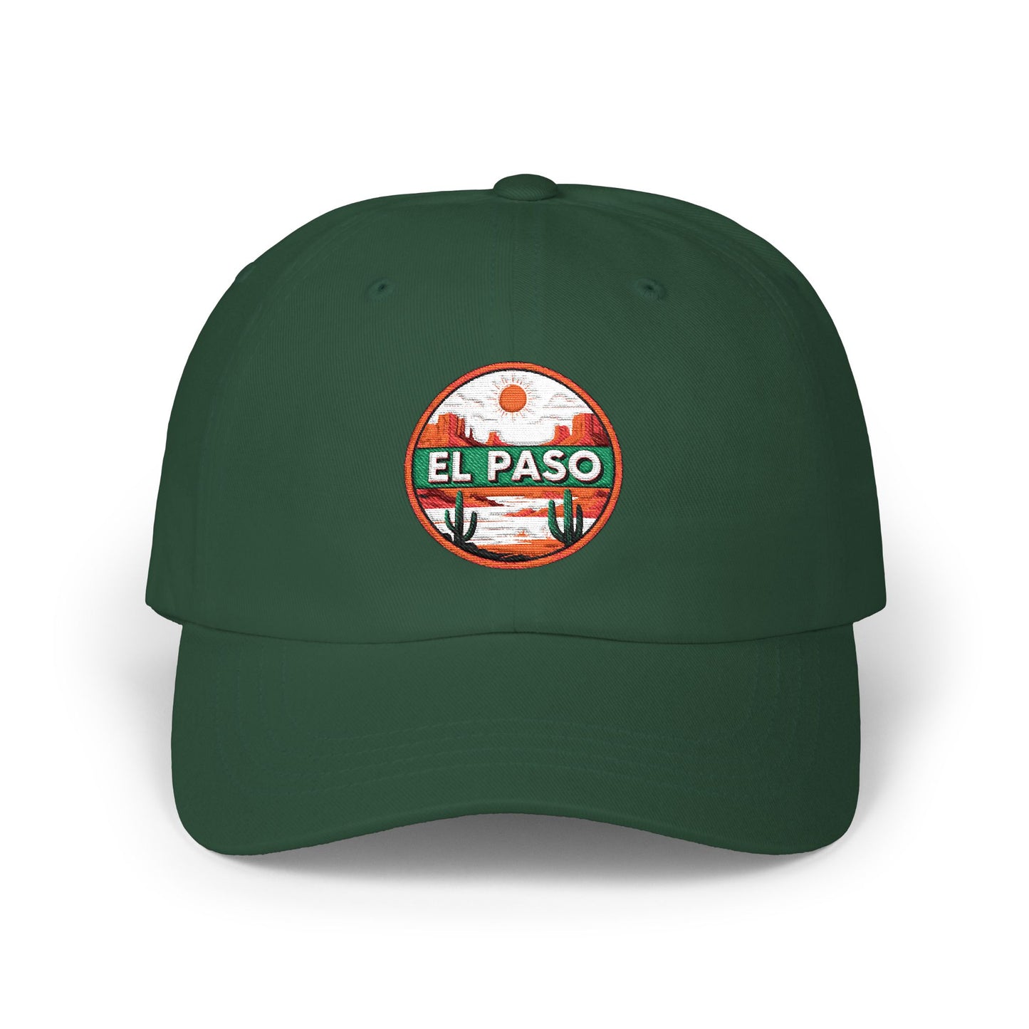 El Paso Sunset Dad Cap - Embroidered Desert Patch Baseball Hat