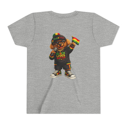 Youth Tee — Kid Bear Black Lives Matter Rasta Flag Shirt