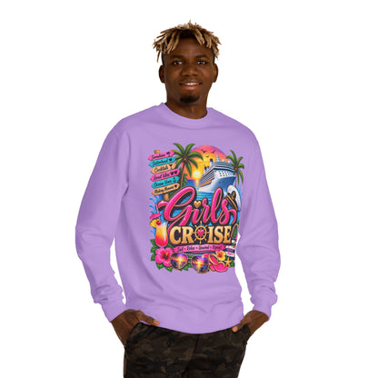 Girls Cruise Sweatshirt — Tropical Bachelorette/Group Vacation Crewneck