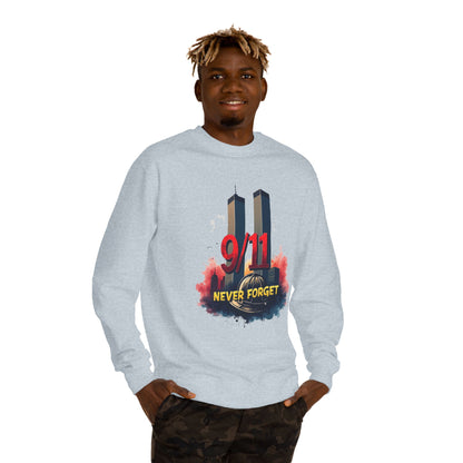 9/11 Never Forget Sweatshirt — Twin Towers Memorial Crewneck
