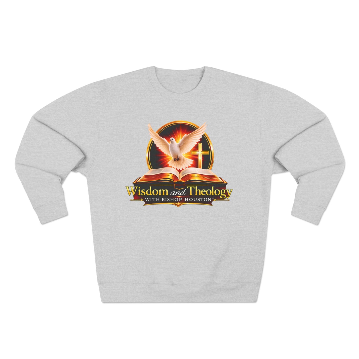 Wisdom & Theology Sweatshirt — Dove, Bible & Cross Christian Crewneck