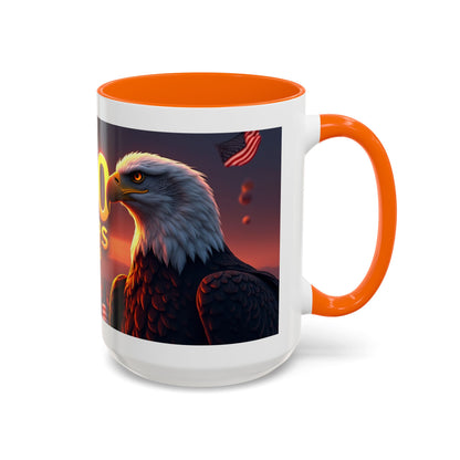 250 Years 1776–2026 Eagle Coffee Mug — Patriotic Anniversary 250th USA Celebration
