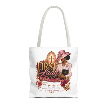 First Lady Tote Bag — Faithful Church Lady Floral Churchgoing Purse