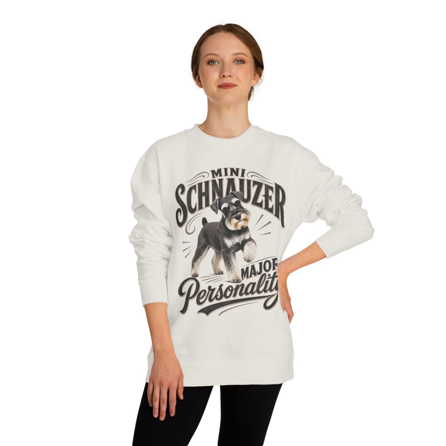 Mini Schnauzer Sweatshirt — "Major Personality" Dog Lover Crewneck