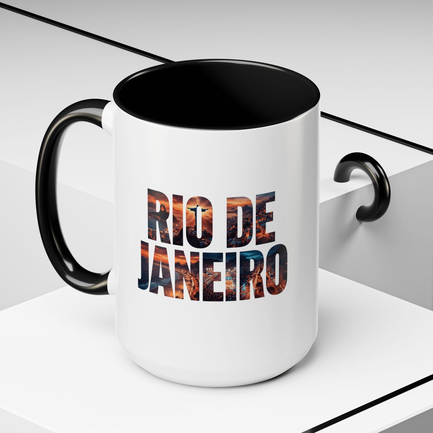 Rio de Janeiro Accent Coffee Mug — Scenic Typography Coffee Mug (11/15oz)