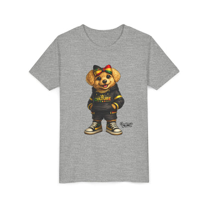 Youth Tee — Cute Rasta Bear "Culture" Graphic Kids T-Shirt