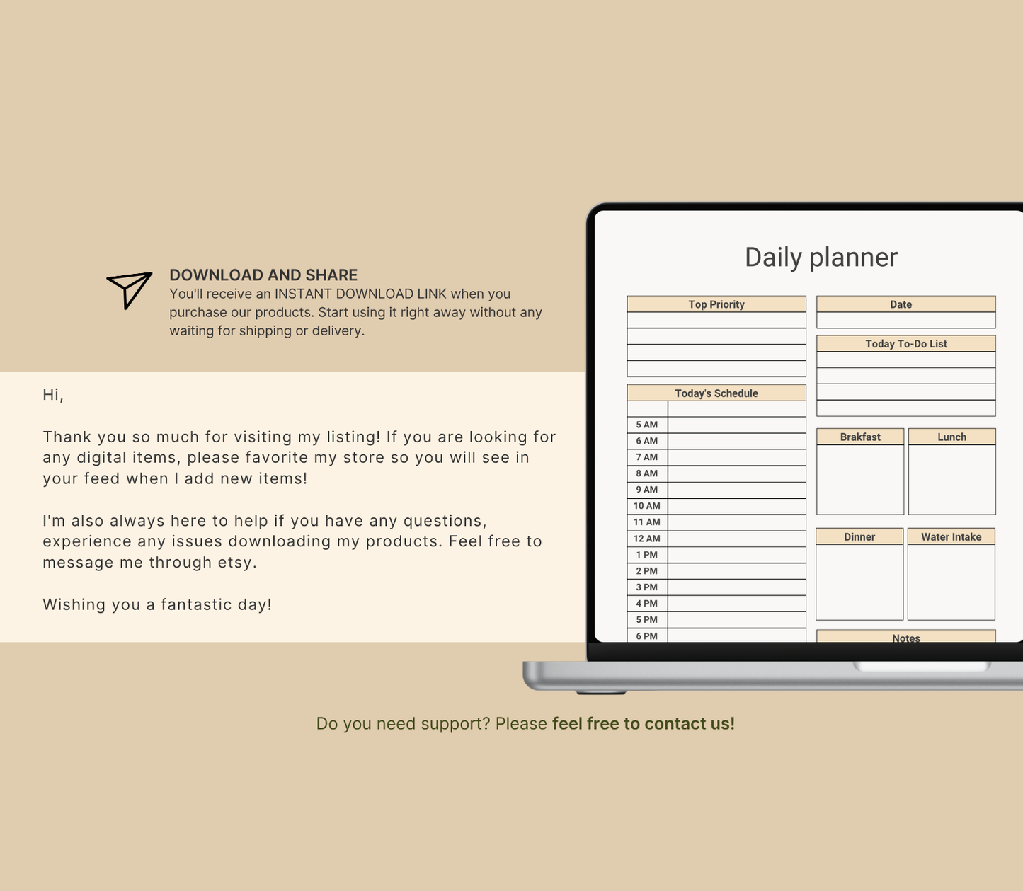 ADHD Productivity Planner | Printable Focus & Task Organizer