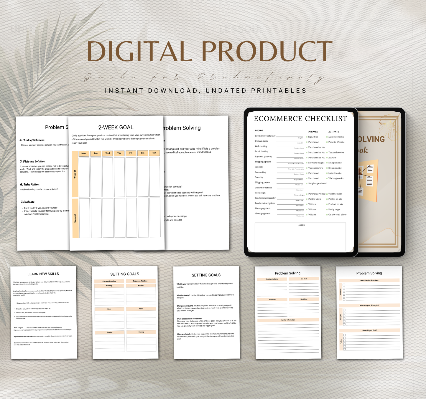 Problem Solving Workbook | Critical Thinking & Decision Making PDF Planner