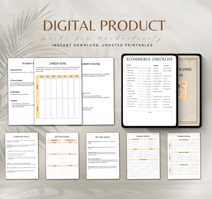 Problem Solving Workbook | Critical Thinking & Decision Making PDF Planner