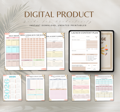 College Planner | Academic & Study Digital Planner PDF for Students