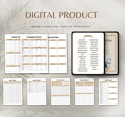 Small Business Planner | Digital PDF Planner for Entrepreneurs & Business Growth