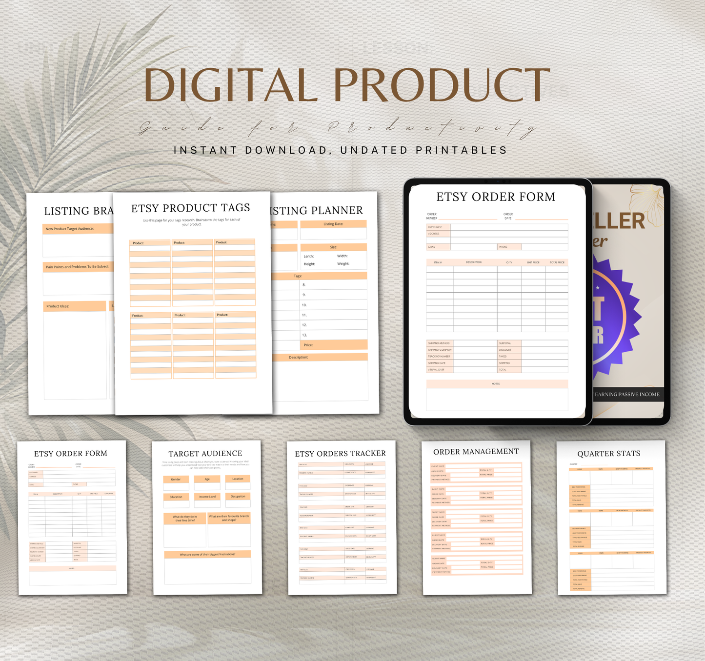 Etsy Seller Planner | Digital Planner PDF for Shop Organization & Sales Tracking