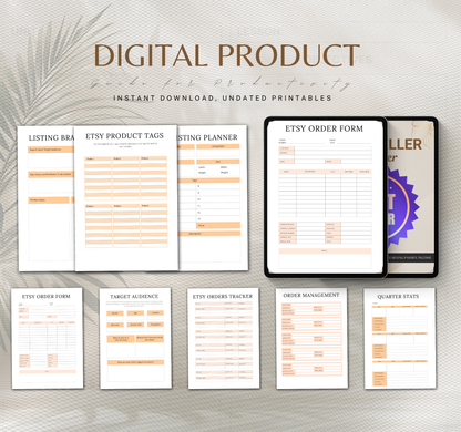 Etsy Seller Planner | Digital Planner PDF for Shop Organization & Sales Tracking